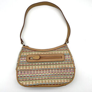 NWOT Vtg 90s Y2K Liz Claiborne Multicolored Woven Tapestry Shoulder Bag Purse